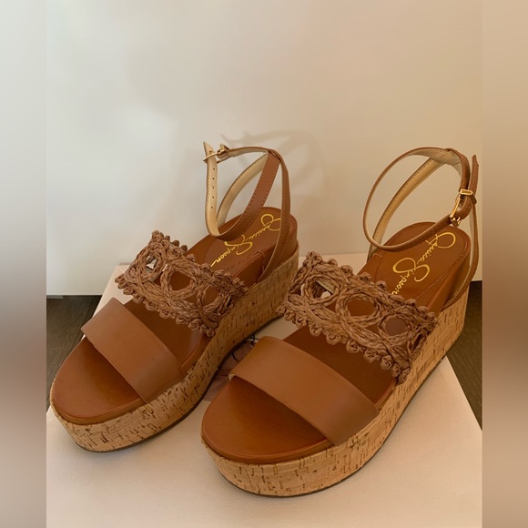 Brown Platform Sandals, NWT | Size 6 | Leather | Jessica Simpson | Tan | Boho - Picture 2 of 4